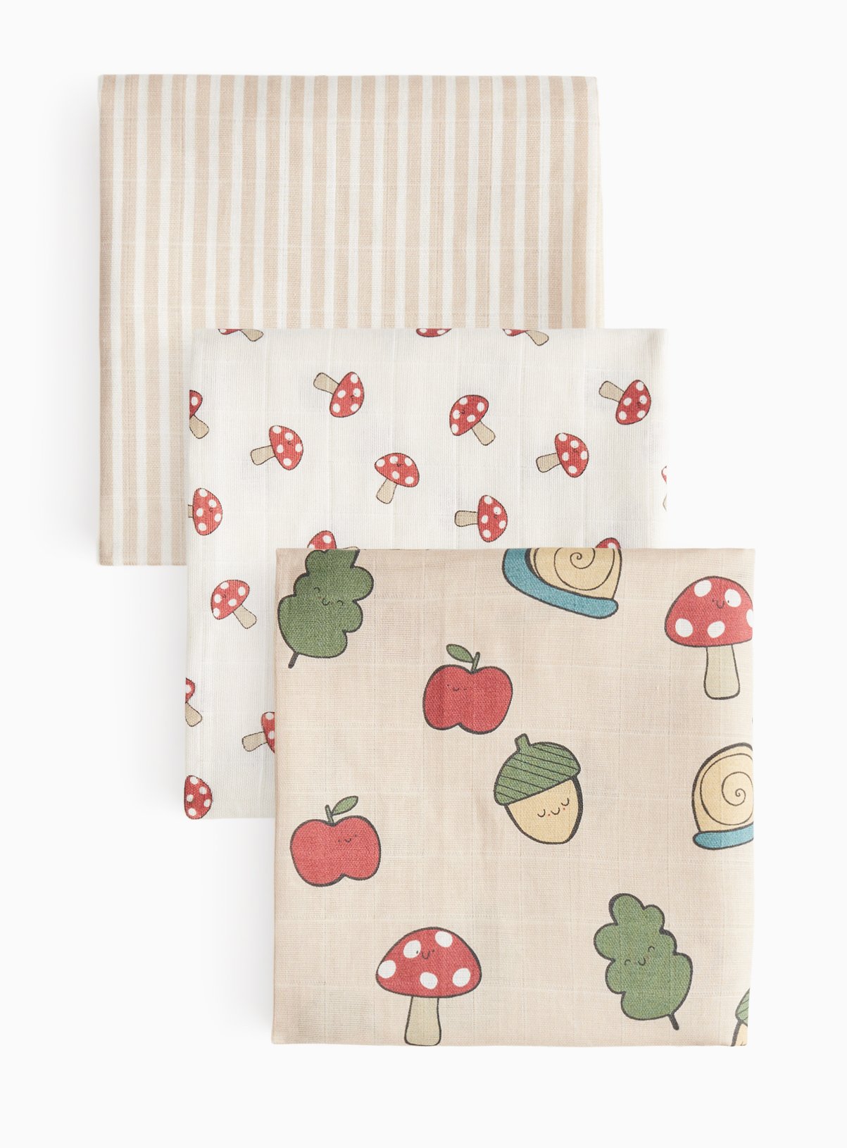 Heritage Muslin Cloths 3 Pack One Size - Image 1 thumbnail
